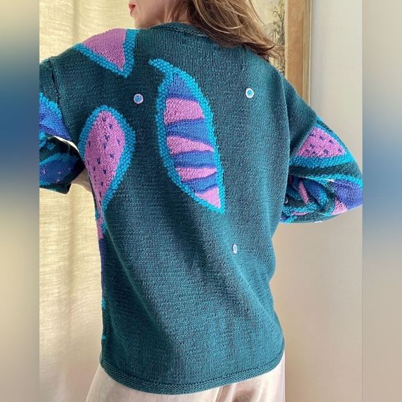 Abstract 90s Sun Prints sweater M - Picture 3 of 12